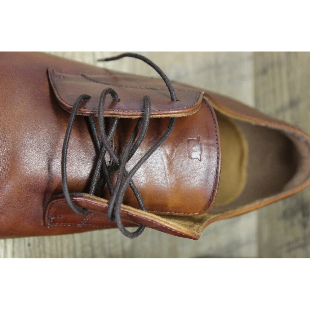 Florsheim Postino Oxford Shoes Men's 12D Cognac Leather Plain Toe Lace Up‎
